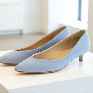 LSky Blue Kitten Heels-Size 8.5